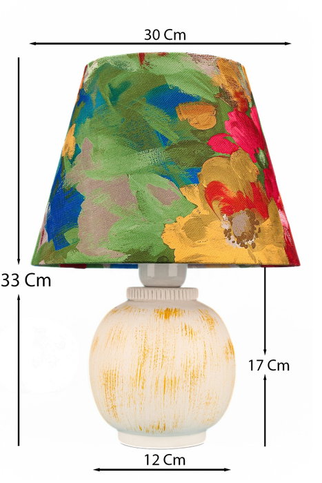 Opviq Lámpara de Mesa de Cerámica BK021 Multicolor Opviq Lámpara de Mesa de Cerámica BK021 Multicolor